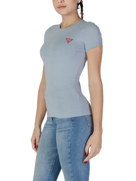 Graues Guess Bodycon T-Shirt Logo