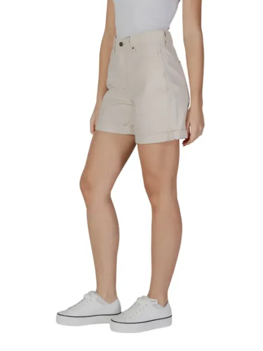 Beige hochtaillierte B.young Shorts