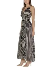 Welliges Kleid mit abstrakten Mustern