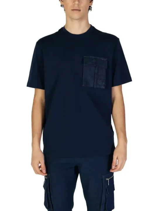 Marinefarbene Antony Morato gemusterte T-Shirt