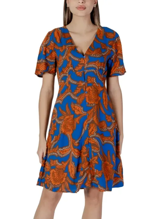 Bedrucktes kurzes A-Linien Sommerkleid