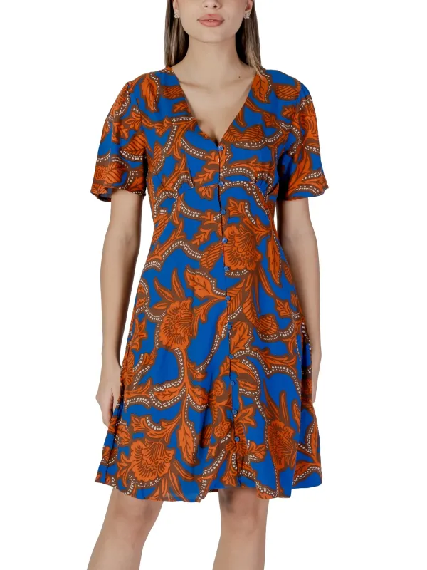 Bedrucktes kurzes A-Linien Sommerkleid