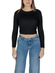 Schwarzer Cropped Strickpullover Jacqueline De Yong