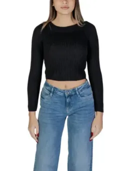 Schwarzer Cropped Strickpullover Jacqueline De Yong