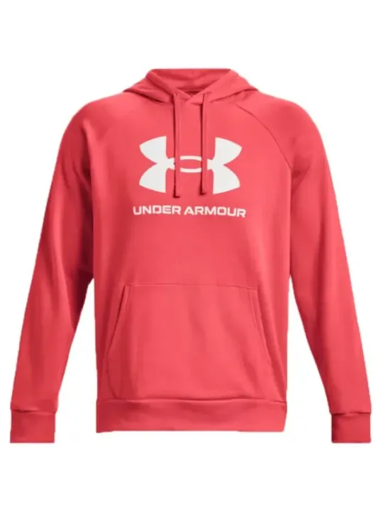 Coralfarbene Under Armour Fleece Kapuzenpullover