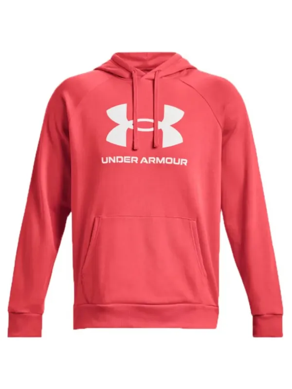Coralfarbene Under Armour Fleece Kapuzenpullover