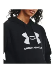 Schwarzer Under Armour Kapuzenpullover Logo Text