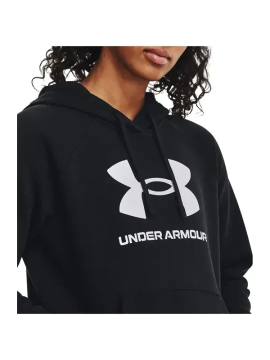 Schwarzer Under Armour Kapuzenpullover Logo Text