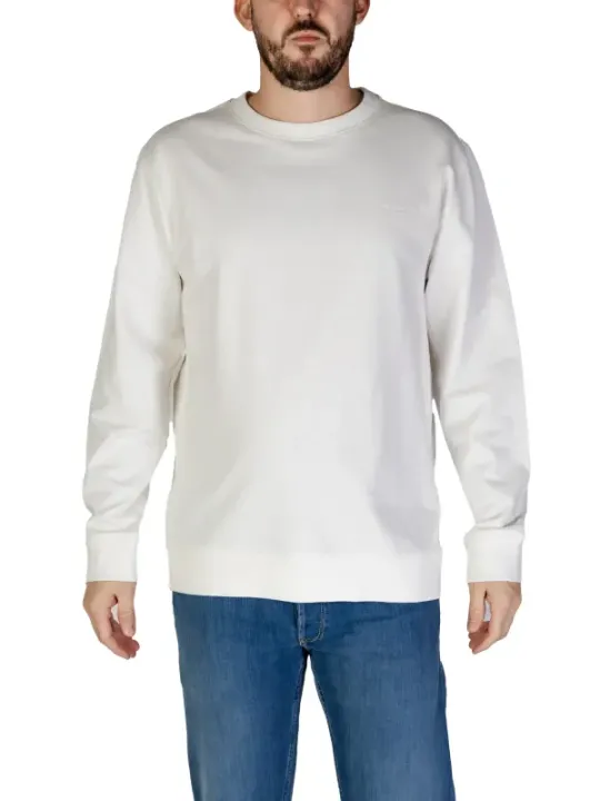 cremefarbenes Langarm-Crewneck-Shirt Hamaki-ho