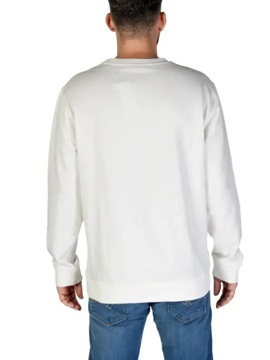 Weißes Langarm-T-Shirt lässiger Schnitt