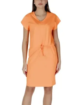 Orange V-Ausschnitt Sommerkleid B.young