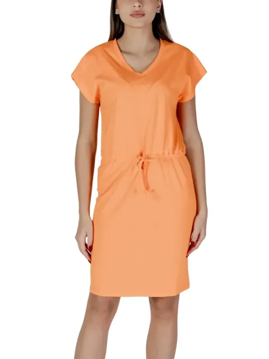 Orange V-Ausschnitt Sommerkleid B.young