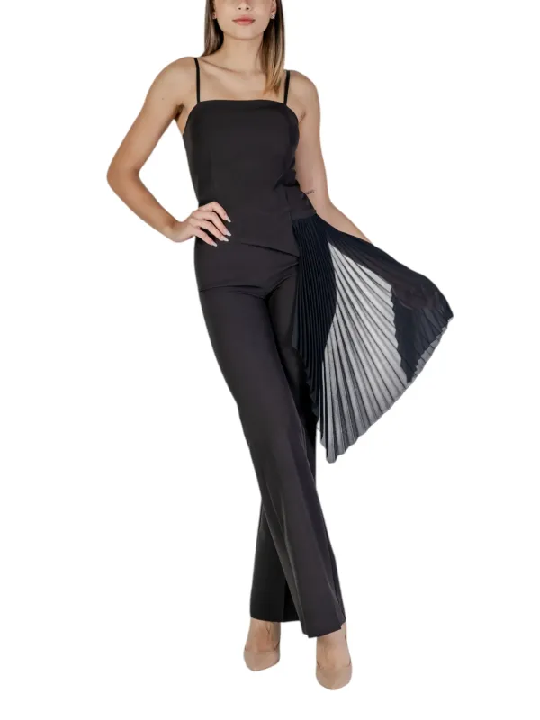 Schwarzer Rinascimento Jumper mit Mesh-Einsatz