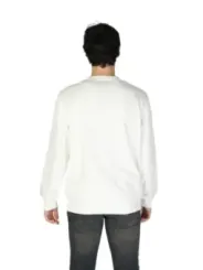 Weißes Baumwoll-Langarmshirt für Herren