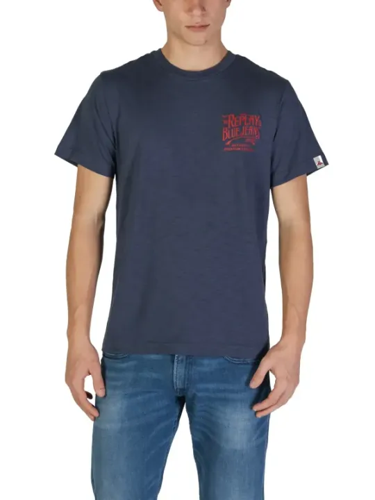 Replay Baumwoll-T-Shirt Kurzarm fünf Farben