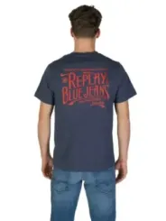 Graues Replay-T-Shirt mit Aufdruck