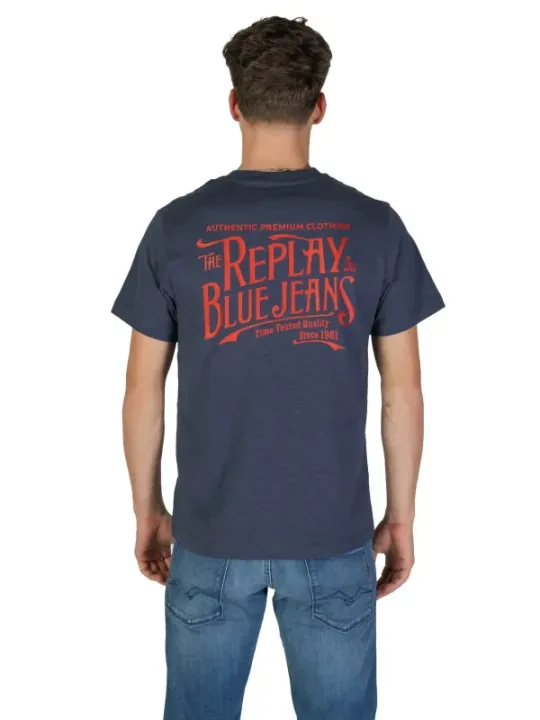 Graues Replay-T-Shirt mit Aufdruck
