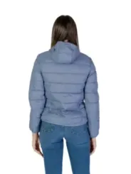 Blaue gesteppte B.young Pufferjacke hinten