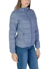 Blauer und lila Damen-Pufferjacke