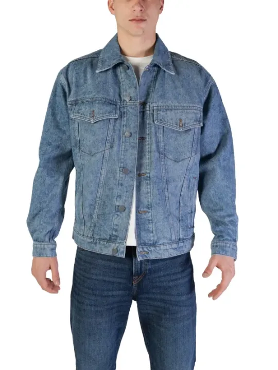 Boss Denimjacke mittelwaschung Feldstil