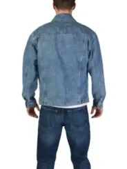 Klassische blaue Boss Denimjacke