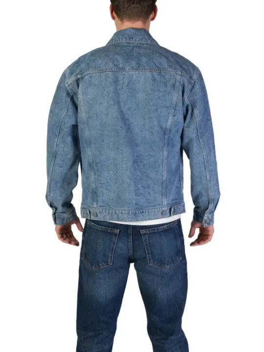 Klassische blaue Boss Denimjacke