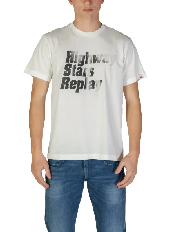 Replay Tropfendes Text Grafik T-Shirt