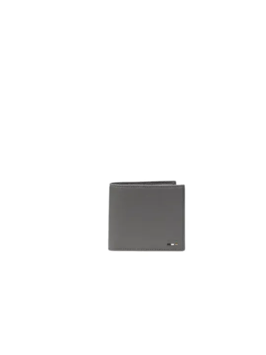 Schwarzes Boss Lederportemonnaie minimalistisch Design