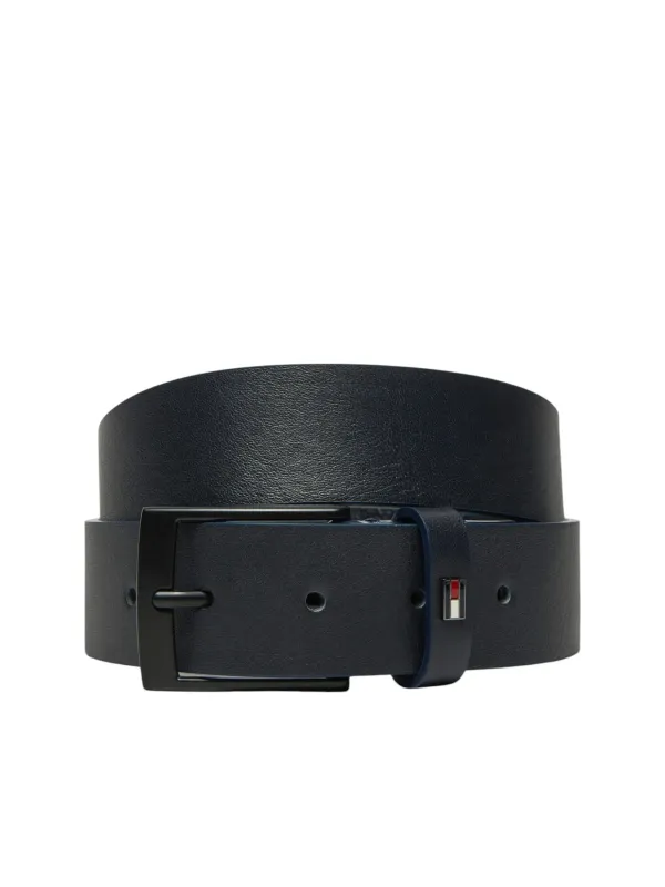 Schwarzer Tommy Hilfiger Ledergürtel für Herren