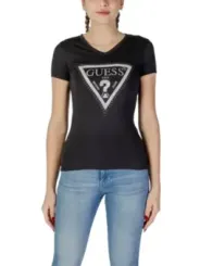 Guess V-Ausschnitt Baumwoll T-Shirt