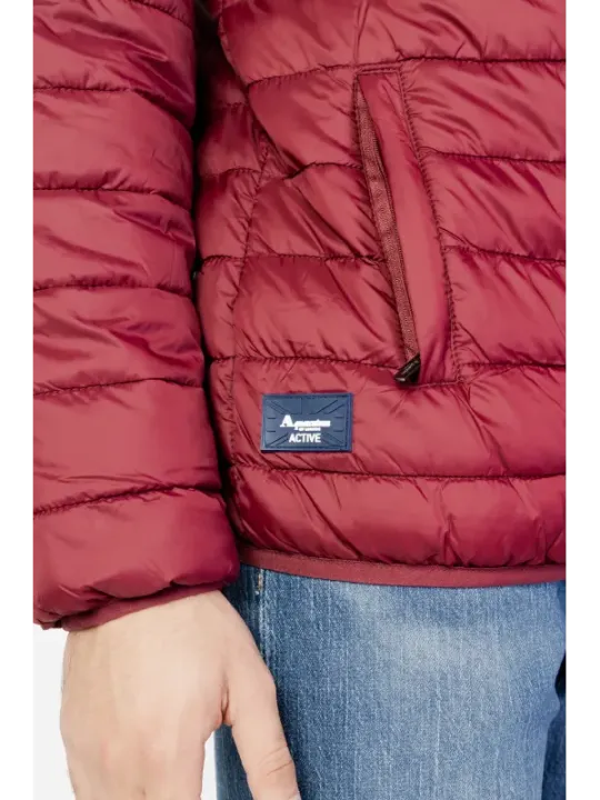 Rote gesteppte Aquascutum Pufferjacke