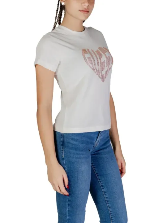 Weißes Guess Active T-Shirt Damen
