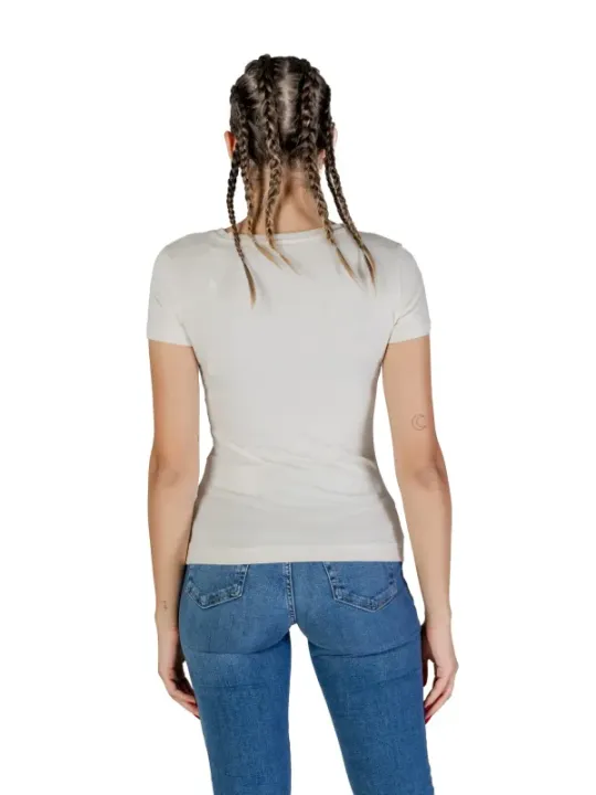 Guess weiße T-Shirt Jeans Rücken