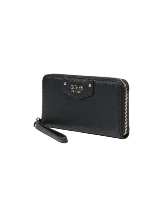 Schwarze Guess Leder Geldbörse mit Reißverschluss