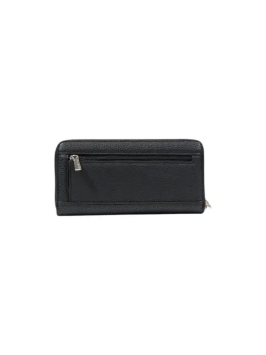 Schwarze Guess Leder Geldbörse Reißverschluss