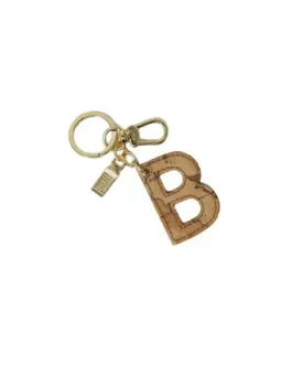 Kork-Schlüsselanhänger mit goldenem Detail