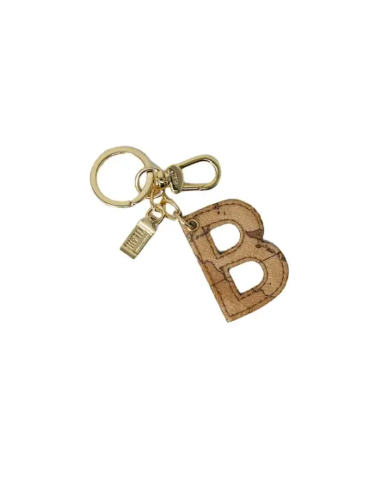 Kork-Schlüsselanhänger mit goldenem Detail