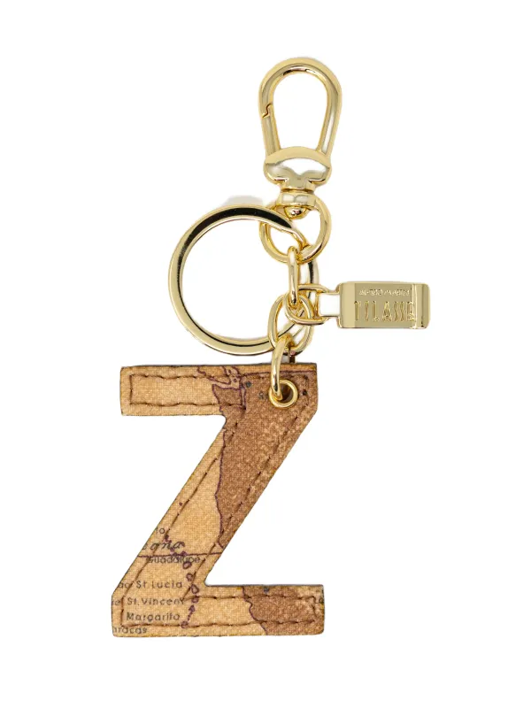 Goldener Schlüsselanhänger mit Kork-Z-Charm