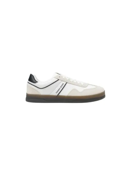 Weiße Tommy Jeans Sneakers mit Spitze