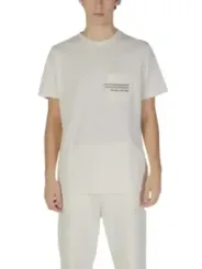 Weißes T-Shirt mit Brusttasche