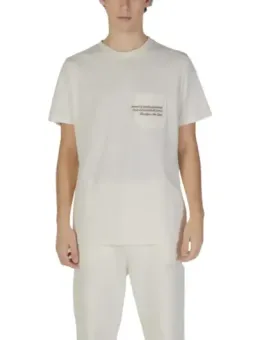 Weißes T-Shirt mit Brusttasche