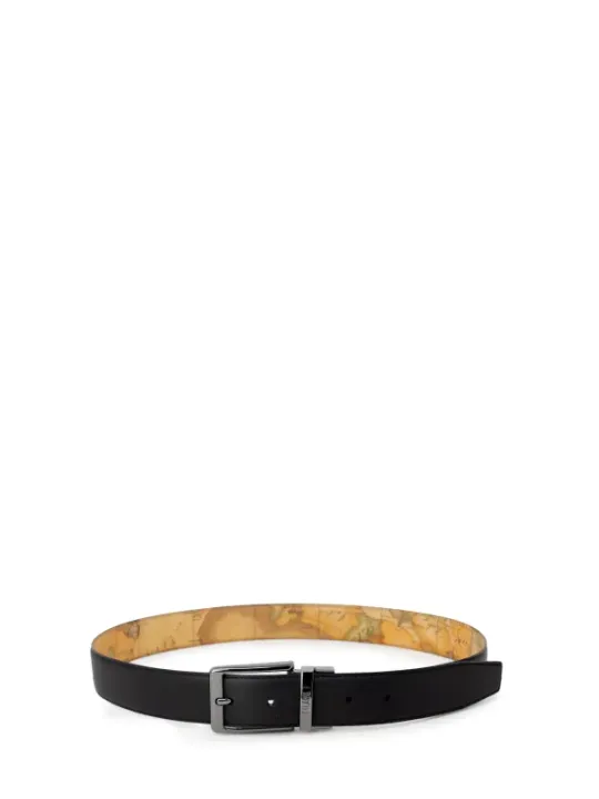 Edler Alviero Martini Ledergürtel Braun