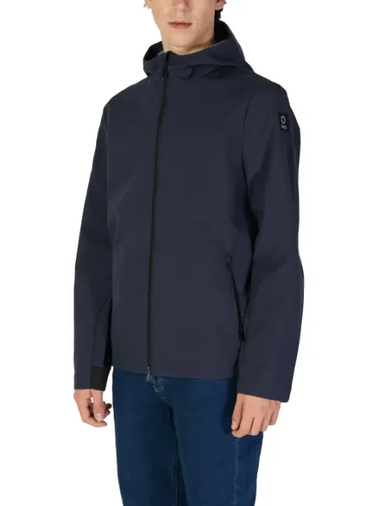 Dunkle Jacke mit schwarzem Reißverschluss