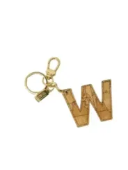 Goldener Alviero Martini Schlüsselanhänger mit Karte