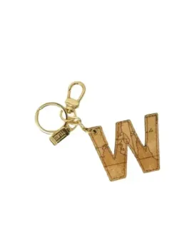 Goldener Alviero Martini Schlüsselanhänger mit Karte