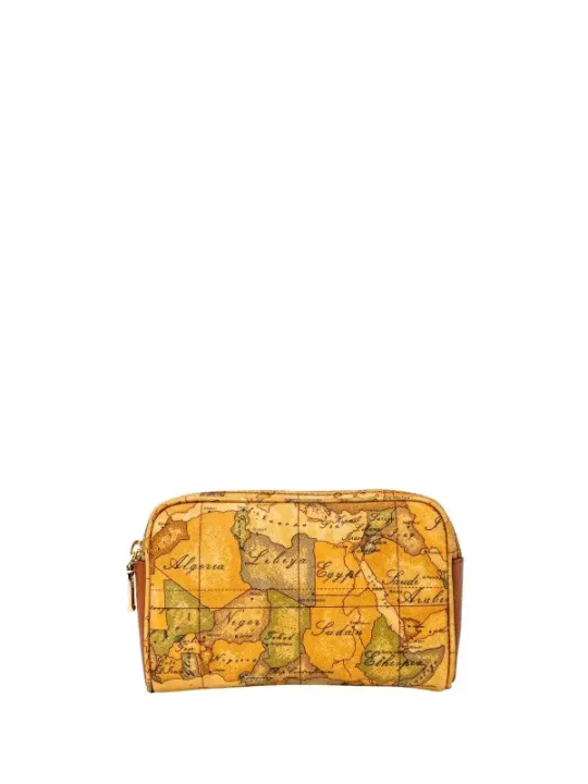 Vintage Weltkarten Reiseportemonnaie Alviero Martini