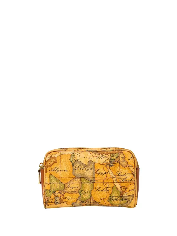 Vintage Weltkarten Reiseportemonnaie Alviero Martini