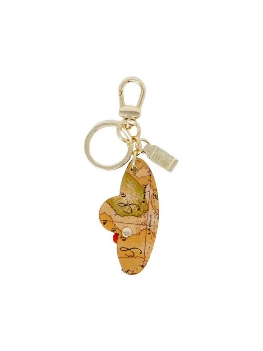 Alviero Martini Schlüsselanhänger goldfarben Karte