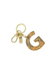 Goldfarbener Alviero Martini Schlüsselanhänger mit Logo