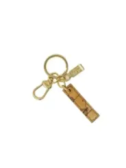 Goldener Alviero Martini Schlüsselanhänger aus Leder